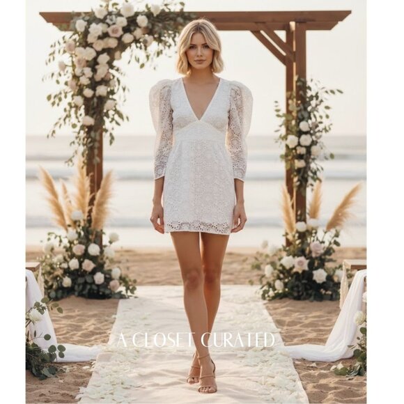 LoveShackFancy Dresses & Skirts - LoveShackFancy Faye Mini Dress 4 White NWT